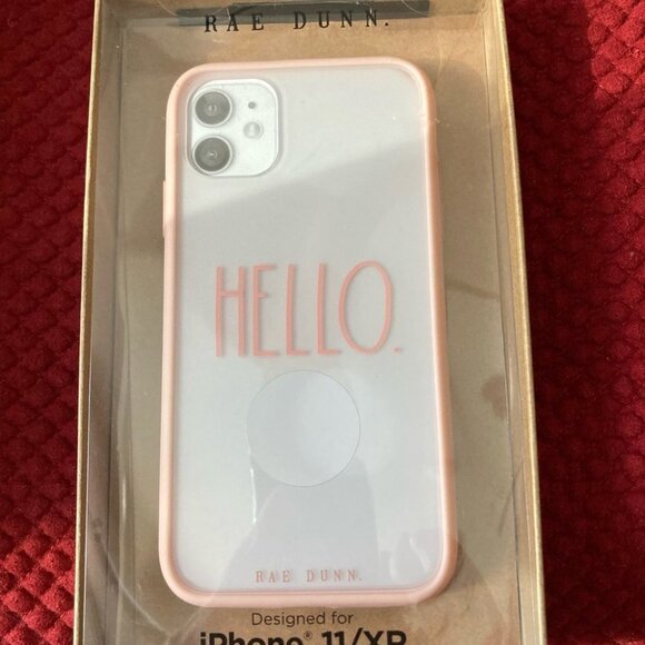 RAE DUNN HELLO Soft Touch Case Phone Protector. 11 / XR - Picture 1 of 2